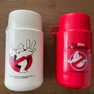 2 vintage Ghostbusters Thermoses